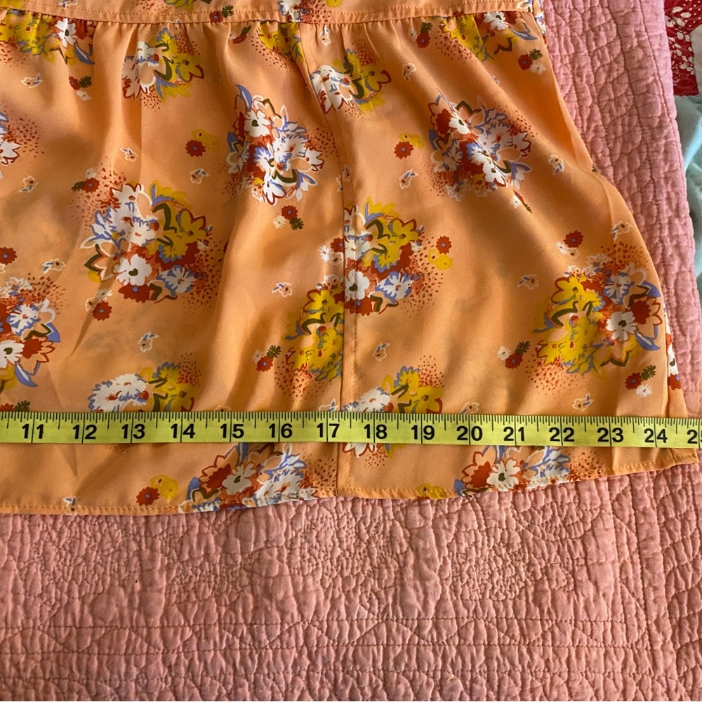 LOFT Tank top, ruffle sleeves coral. Sz XL - Picture 5 of 6